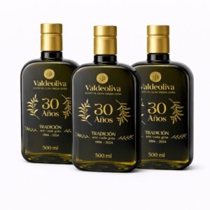 Pack 3 × 500 ml Aceite de Oliva Virgen Extra Picual – Botella de Cristal