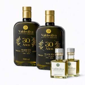 Pack Regalo Aceite de Oliva Virgen Extra Picual – 2 × 500 ml + 2 × 100 ml